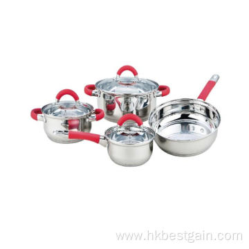 7 Pieces Cookware Set with Handles Stainless Steel